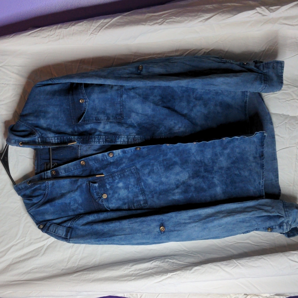 Air Walk Hoodie Blue Jean Shirt